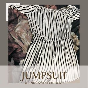 Vibe Sportswear Striped Jumpsuit